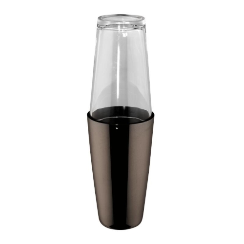 Shaker Boston, linia Mixage Black, pahar din sticla, capacitate 700ml