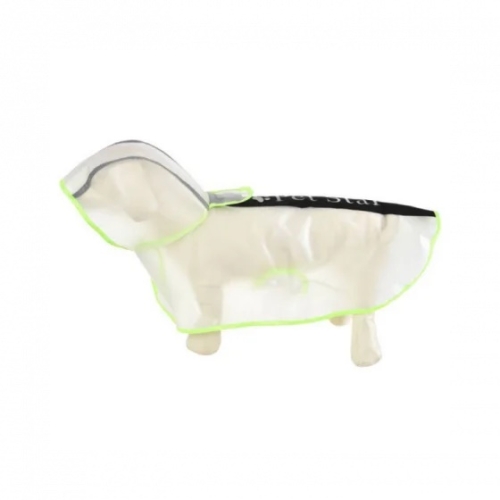 Pelerina de ploaie pentru caini, transparenta, 45 cm, 4DOG Deluxe