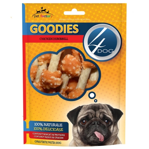 4DOG Goodies Recompense Chicken Dumbbells 100g