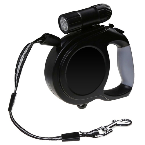 4DOG Lesa Retractabila DELUXE cu Lanterna Pentru Caini de talie mare, 5 m