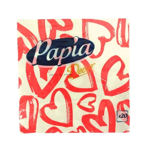 Papia Servetele de masa cu model Decor, 33 x 33 cm, 3 straturi, 20 buc