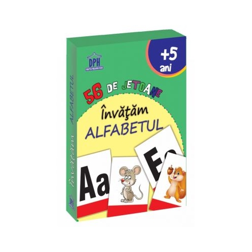 56 de jetoane. Invatam alfabetul Carti pentru copii Didactica Publishing House