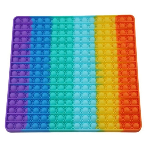 Jucarie antistres din silicon Pop it now and flip patrat 30cm multicolor, FLIPPY