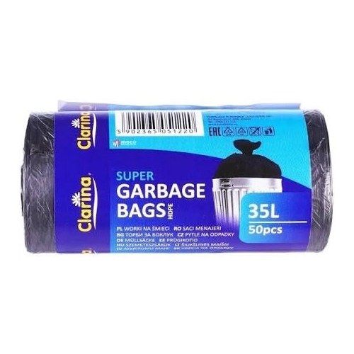 Saci menaj HDPE, negru, 35L, 50x60 cm, 7 microni, 50 bucati/rola
