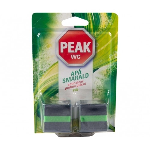 Odorizant tablete de toaleta Apa Smarald, Pin, 2x50 g, Peak WC