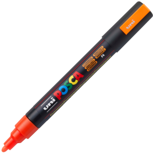 Marker UNI PC-5M 1. 8-2. 5 mm portocaliu inchis Posca