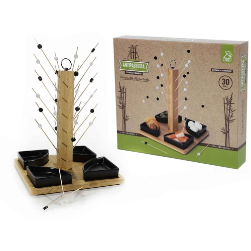 Set servire tapas, dimensiuni baza 220x220 mm