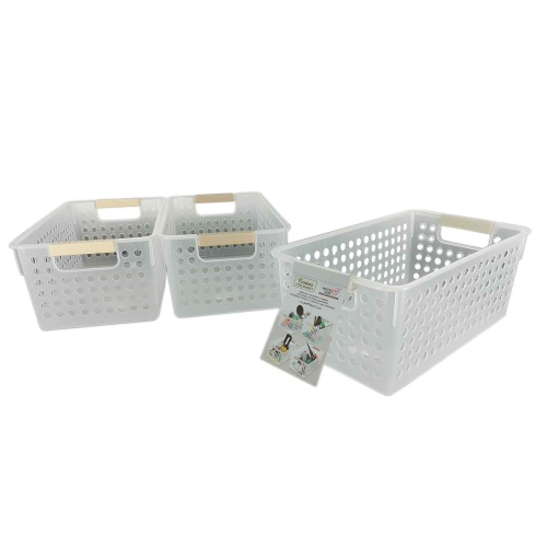 Cutie din platic, cu manere si perforatii pe laterale, dimensiuni 165x290x120h mm