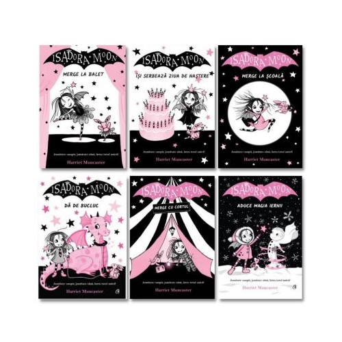 Pachet format din 6 titluri Isadora Moon merge la scoala, merge la balet, merge cu cortul, da de bucluc - Harriet Muncaster