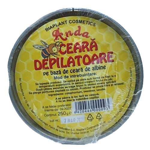Ceara depilatoare, 250 g, Anda, produs pentru ingrijirea corpului