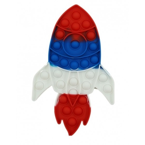 Jucarie antistres din silicon Pop it now and flip racheta multicolor, FLIPPY