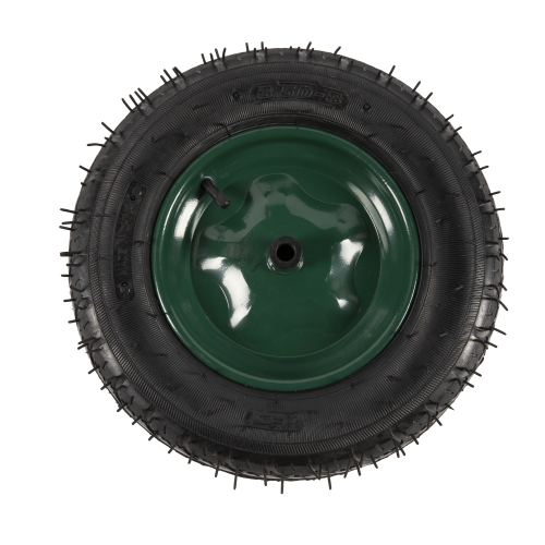 Roata verde 350-8 pentru ax mic (camera) 