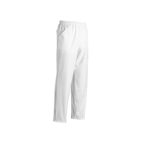 Pantalon bucatar, culoare alba, bumbac 100%,