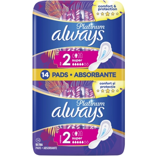Absorbante Platinum Super, 14 buc, Always