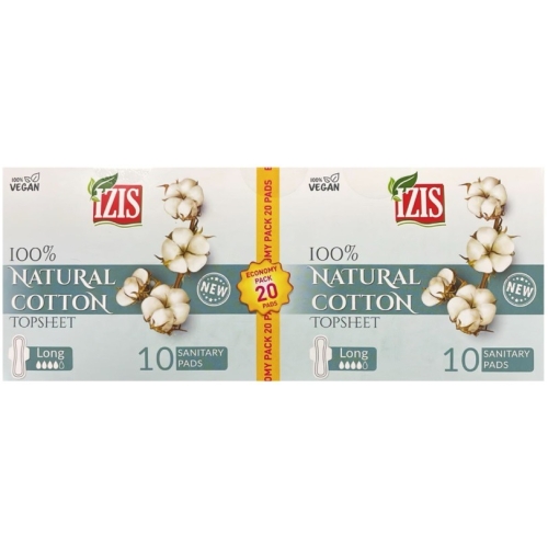 Absorbante zilnice bumbac, 20 buc/cutie, IZIS