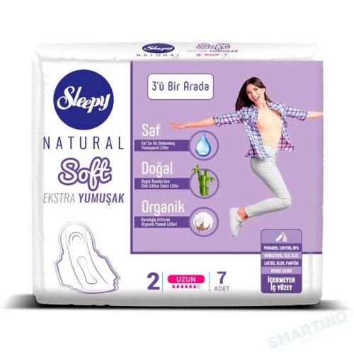 Sleepy Absorbante Extra Soft 3 in 1 Long, 7 buc