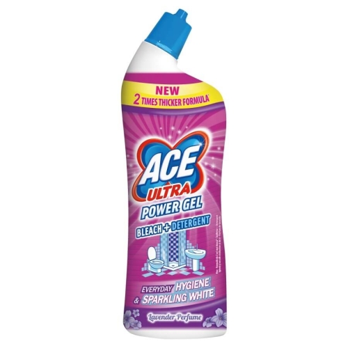 Ace Inalbitor si degresant toaleta Ultra Power gel, 750ml. Produs pentru curatare si igienizare haine si rufe