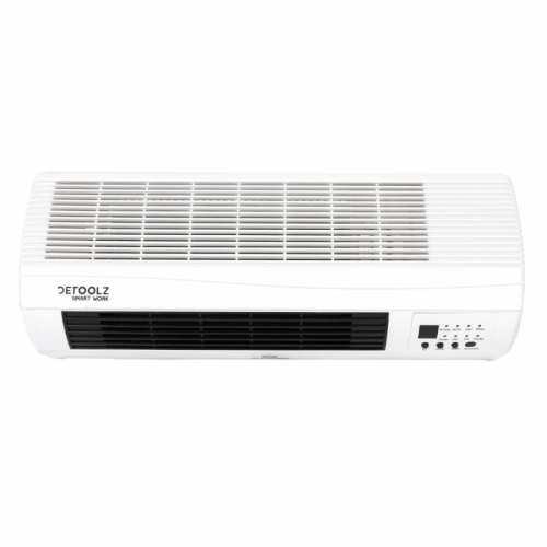 Aeroterma de perete Detoolz, 2KW, 2 trepte de putere, cu afisaj LED si termostat