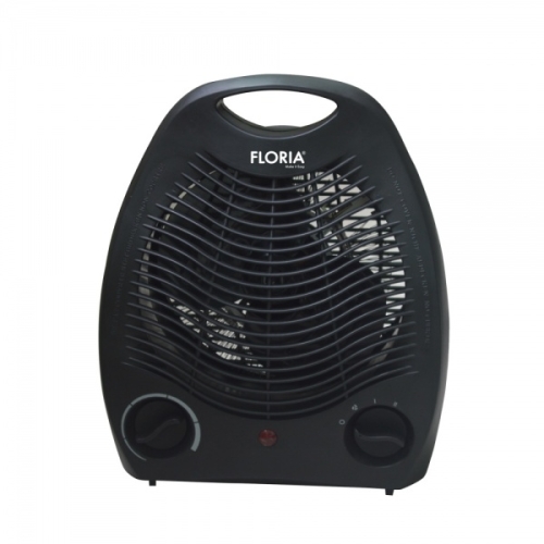 Aeroterma neagra cu 2 trepte de putere 1000W/2000W si indicator luminos, Floria