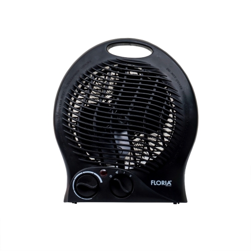 Aeroterma neagra cu 2 nivele de putere 1000/2000w, termostat reglabil, Floria