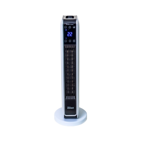 Aeroterma ceramica turn, putere 2200W, Ecran cu atungere Timer 8H, Zilan