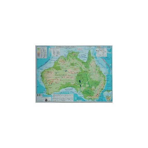 Africa si Australia - Harta Fizica A3, editura Carta Atlas