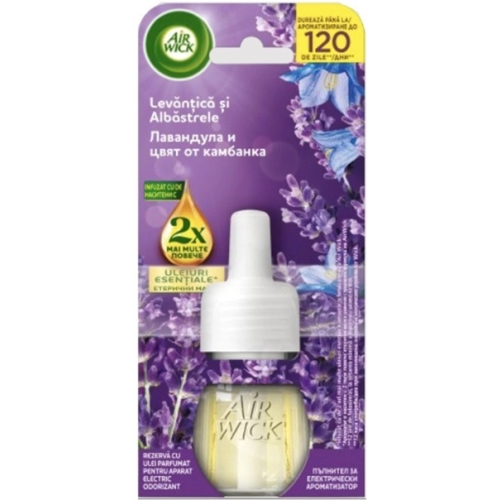 Rezerva aparat electric odorizant de camera Air Wick, Lavanda si Albastrele, 19 ml