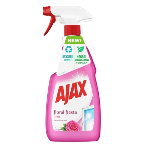 Ajax solutie curatat geamuri Floral Fiesta Flowers Bouquet, 500ml. Produse de curatenie pentru casa