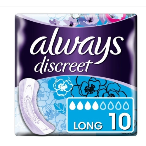 ALWAYS DISCREET ABSORBANTE INCONTINENTA URINARA LONG NR4 10BUC