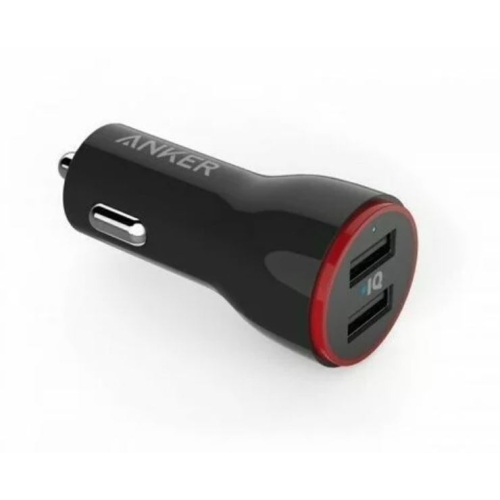 Incarcator auto 24W Anker PowerDrive 2 cu 2 porturi USB negru