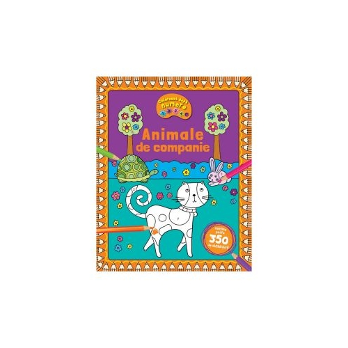 Animale de companie - Coloreaza dupa numere + Abtibilduri. Carti de colorat,Carti educative,Activitati extracurriculare