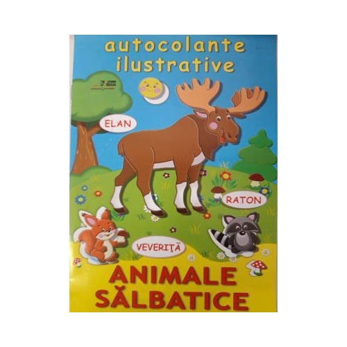 Animale salbatice - Autocolante ilustrative, editura Bibilion. Carti educative pentru copii