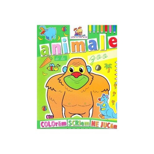 Animale de la Zoo. Coloram, scriem, ne jucam