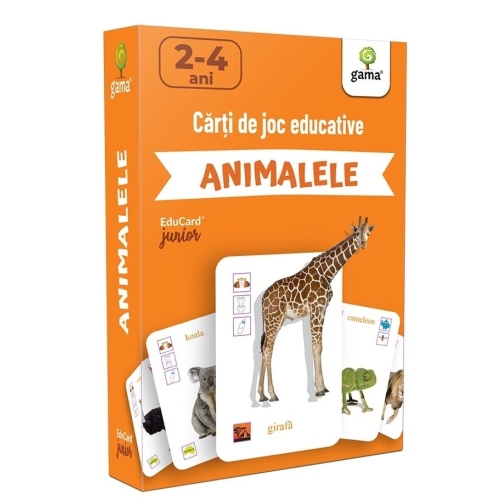 Animalele. EduCard Junior. Carti de joc educative