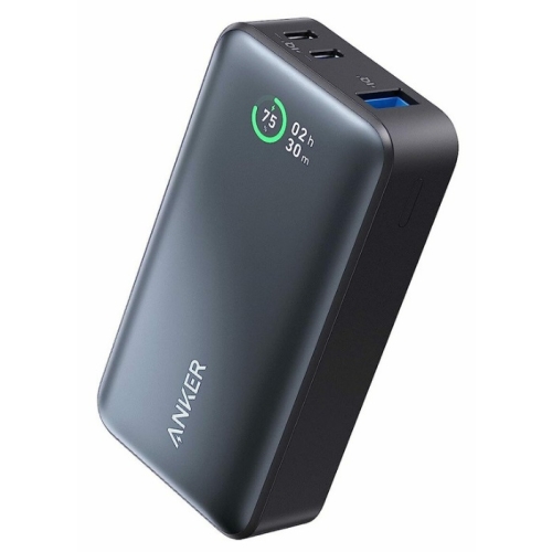 Baterie externa Anker 533 PowerCore 10.000 mAh, 30W, Power IQ 3.0, PowerDelivery, 2x USB-C, 1x USB-A, Negru