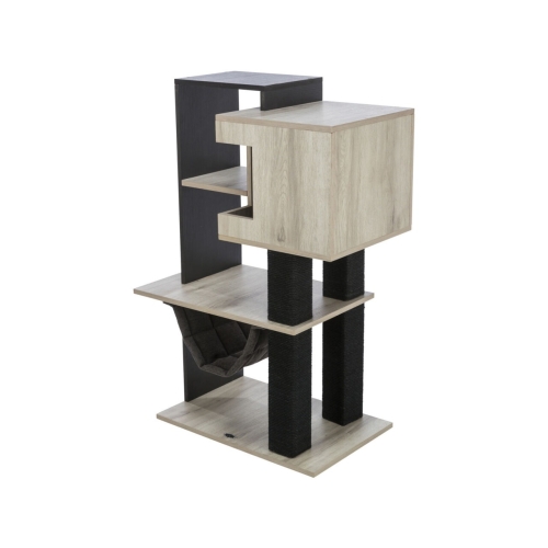 Trixie Ansamblu Cat Tree CityStyle, 58 x 38 x 98 cm, Gri/Negru, 44724
