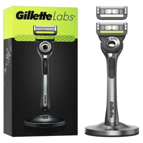 Aparat de ras Gillette Silver Labs pentru barbati, 2 rezerve, suport magnetic