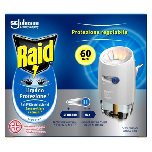 Aparat electric cu intensitate regrabila si rezerva lichid anti tantari, 36 ml, Raid