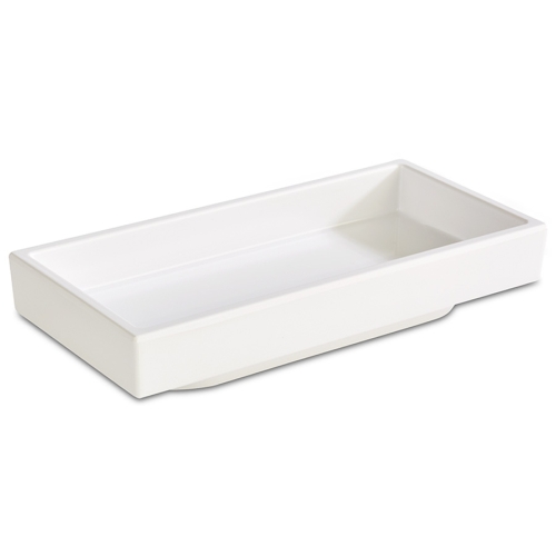 Bol dreptunghiular melamina, capacitate 0.10lt, culoare alb