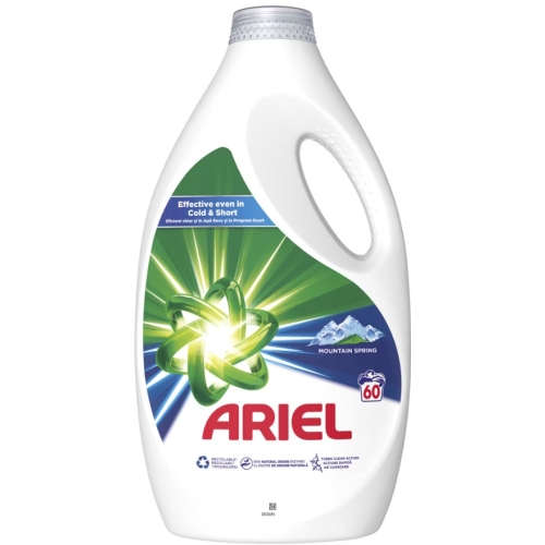 Ariel detergent lichid pentru haine/rufe, Mountain Spring, 60 spalari, 3.3L
