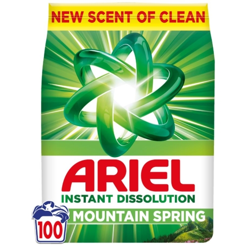 Detergent Pudra Automat, Mountain Spring, 6.5kg, 100 spalari, Ariel