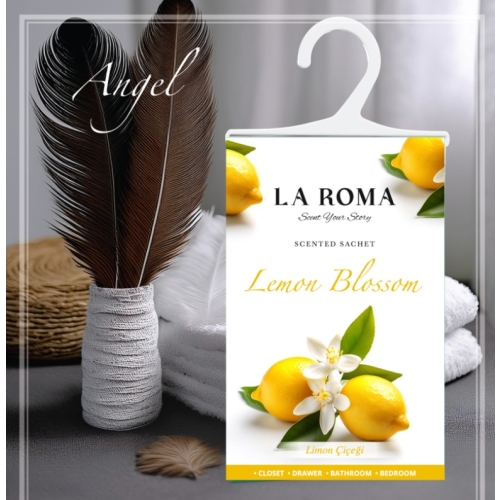 Odorizant de dulap, saculet parfumat Floare de lamaie, 26 g, La Roma