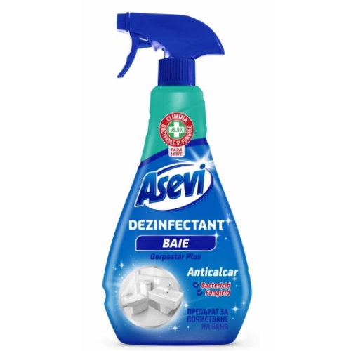 Asevi Solutie curatat igienizant baie Gerpostar Plus anticalcar si antimucegai, 750ml. Produs pentru igienizarea casei