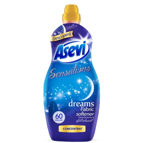 Asevi balsam de rufe Sensations Dreams, 60 spalari, 1,44 ml. Produs pentru igienizarea casei