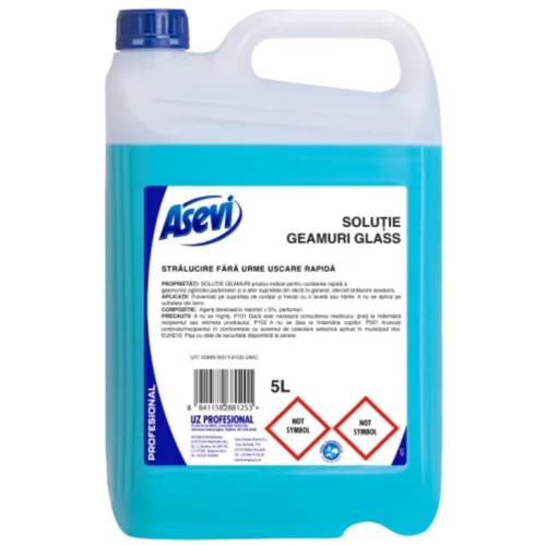 Asevi profesional solutie pentru geamuri, 5L