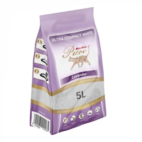 Nisip Pisici  Pure Lavender 5 l MIAU MIAU