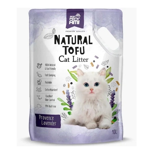 Asternut igienic pentru pisici, Tofu Lavanda, 10 l, Mon Petit Ami