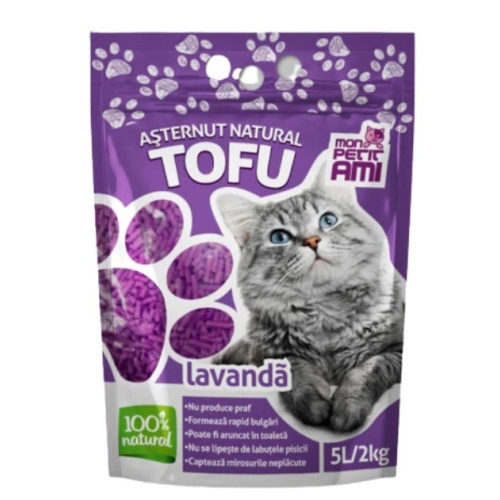 Asternut Natural Tofu pentru Pisici, Mon Petit Ami Lavanda 5 L