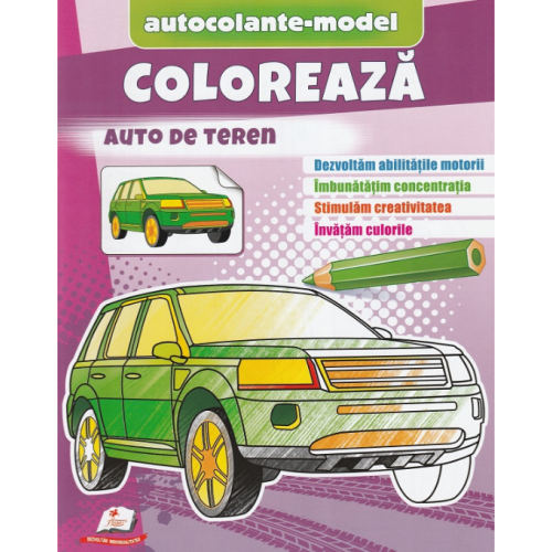 Coloreaza auto de teren. Autocolante model