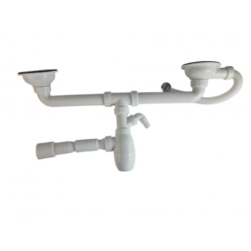 B731V Sifon universal pentru chiuveta dubla 1 1/2